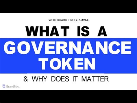 How Governance Tokens Shape